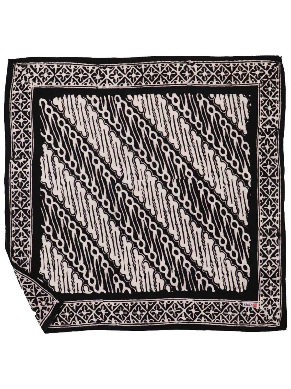 Batik Bandana, Liris, Black White Monochromatic